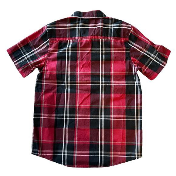 Tony Hawk Red Plaid Short Sleeve Button-Down Boys Size XL - Picture 6 of 6